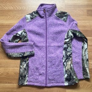 Trail Crest Zip up purple camo women’s jacket medium New no tags